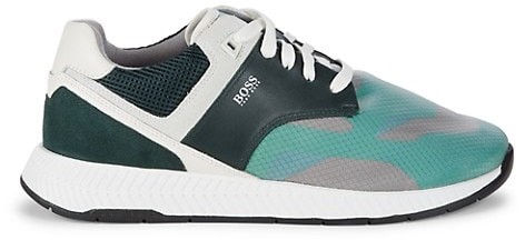 HUGO Titanium Textured Colorblock Sneakers - ShopStyle