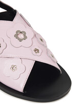 Thumbnail for your product : McQ Floral-appliquéd Leather Slingback Sandals