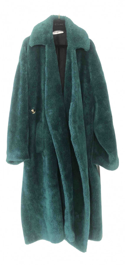 Balenciaga green Faux fur Coats - ShopStyle