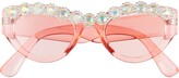 Thumbnail for your product : Rad + Refined 50mm Chunky Crystal Embellished Sunglasses