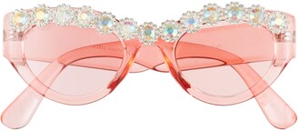 Rad + Refined 50mm Chunky Crystal Embellished Sunglasses