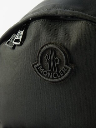 Moncler Pierrick Logo-patch Canvas Backpack - Black