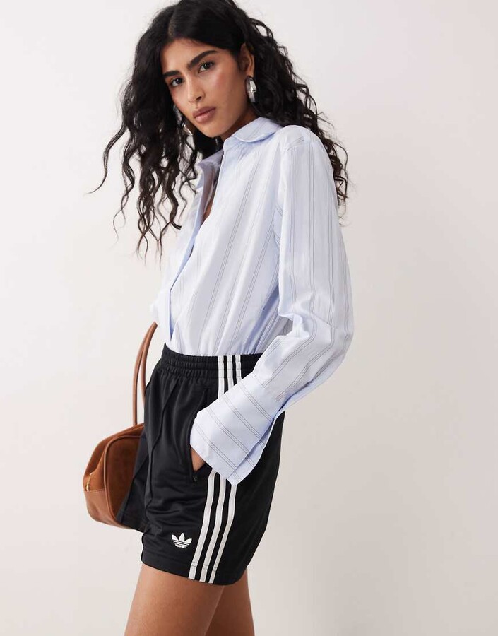 adidas firebird shorts in black