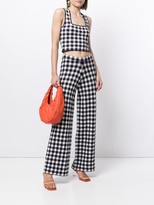 Thumbnail for your product : STAUD Gingham Knit Cropped Top