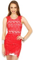 Thumbnail for your product : West Coast Wardrobe Cherry Lips Crochet Dress in Red