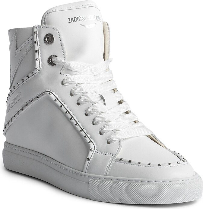Zadig & Voltaire Women's ZV1747 High Flash Studded Trim High Top Sneakers