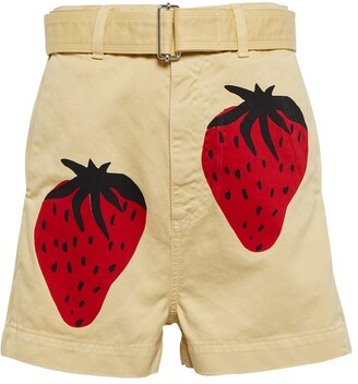 J.W.Anderson Printed cotton high-rise shorts
