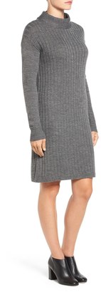Halogen Funnel Neck Knit Sweater Dress (Regular & Petite)
