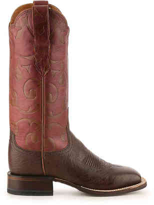 Lucchese Women's Cigar Smooth Cowboy Boot -Brown/Cherry