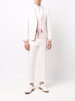 Thumbnail for your product : Thom Browne 4-Bar stripe tailored trousers