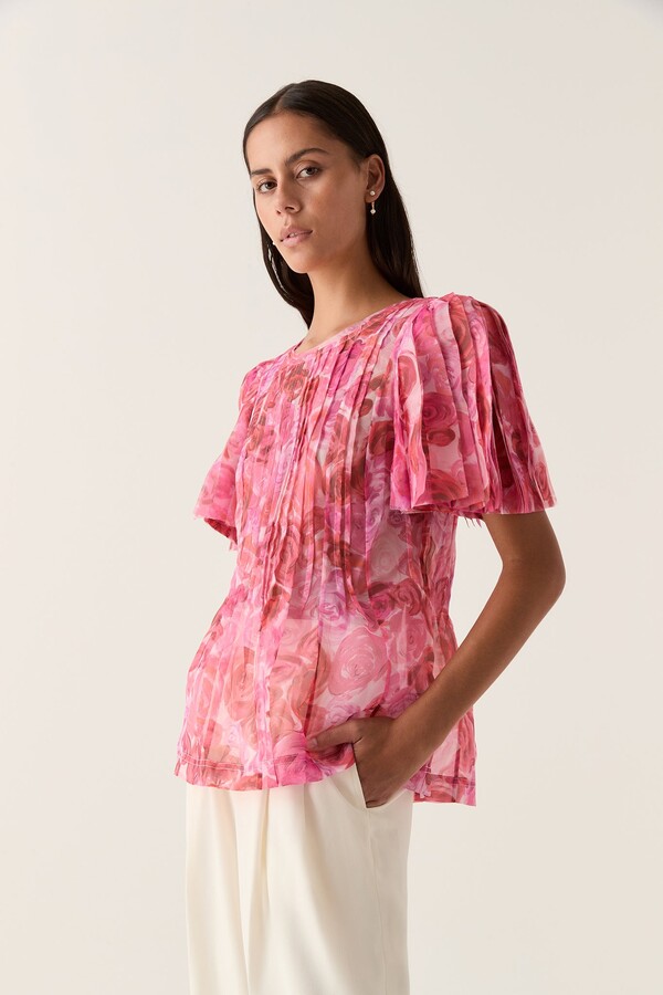 売れ筋商品|||オルセン カットソー トップス レディース Women's Shirt with Rolled Sleeve Tab Detail Misty rose Womens Tencel Everyday Blouse | TENCEL™ Lyocell