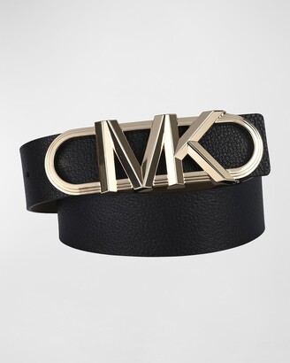 Michael Kors Women's 30mm Brown To Black Reversible MK Logo Monogram  Synthetic Leather Belt (M) at  Women's Clothing store