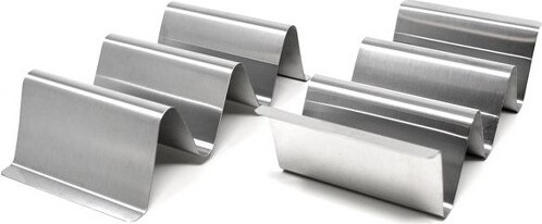 Norpro Stainless Steel Taco Rack, Holds 3 Tacos Each, Set of 2