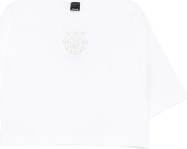 Pinko Borghetto embellished crop T-shirt