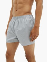 Thumbnail for your product : Sunspel Striped Cotton Boxer Shorts - Navy Multi