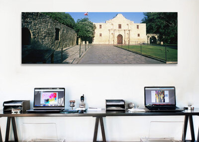 Facade of a building, The Alamo, San Antonio, Texas, USA - Wrapped Canvas Print