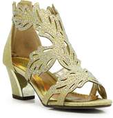 Thumbnail for your product : Enzo Romeo Lime03N Womens Open Toe Mid Heel Wedding Rhinestone Gladiator Sandal Wedge Shoes (7.5, )