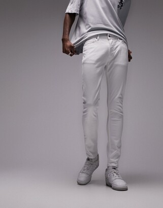 Topman skinny jeans in white
