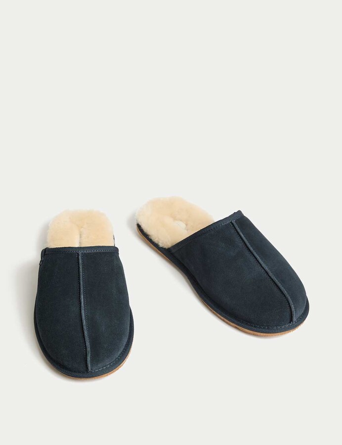 Memory Foam Suede Slippers With Freshfeet M&S Collection Suede