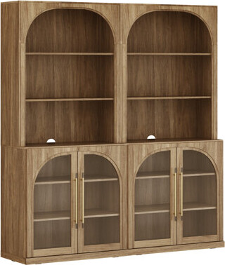 Belleze Set of 2 72" Tall Modern 6-Tier Bookshelf,