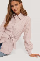 Thumbnail for your product : NA-KD Balloon Sleeve Tied Waist Pu Jacket