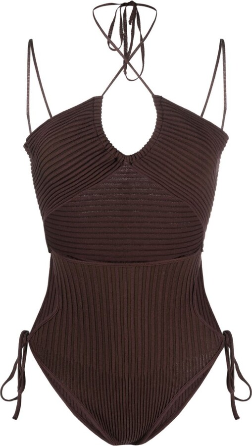 POSTER GIRL cut-out lace-up Bodysuit - Farfetch