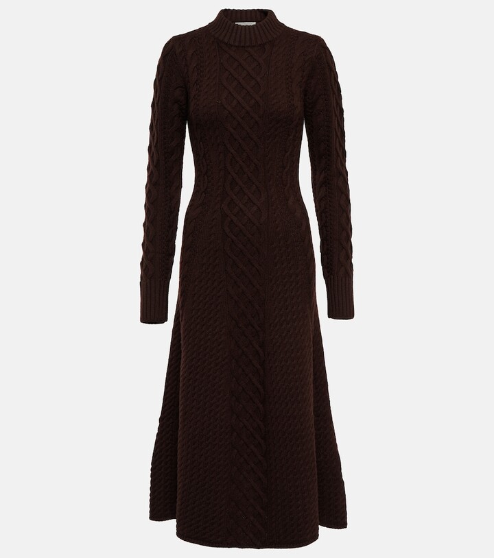 Emilia Wickstead Soraya wool cableknit midi dress ShopStyle