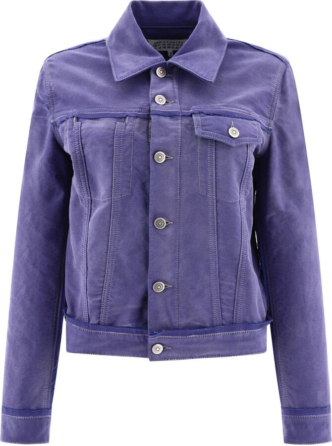 Women's Purple Denim Jackets with Cash Back