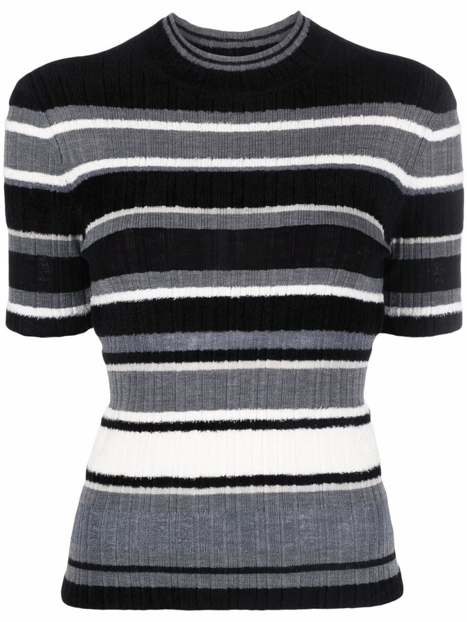 Ribbed Knit Striped Top | Shop the world's largest collection of 