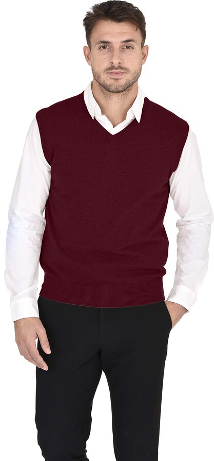 maroon sweater vest