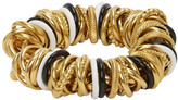 Thumbnail for your product : Balenciaga Gold and Black Multirings Bracelet