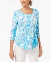 Thumbnail for your product : JM Collection Petite Printed Top, Created for Macy's