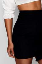 Thumbnail for your product : boohoo Step Hem Asymetric Cord Mini Skirt
