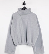 Thumbnail for your product : I Saw It First Plus fleece lined sweatshirt in grey