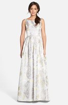 Thumbnail for your product : Adrianna Papell Floral Print Jacquard Ballgown