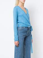 Thumbnail for your product : Marina Moscone V-neck wrap sweater