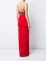 Thumbnail for your product : Marchesa Notte embroidered sequined column gown