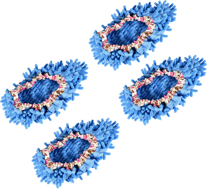 Unique Bargains Washable Cleaning Shoes Cover Multifunction Chenille Microfiber Duster Blue