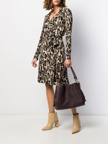 Thumbnail for your product : Diane von Furstenberg Leopard Print Shirt Dress