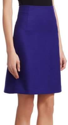 Akris Cashmere A-Line Skirt