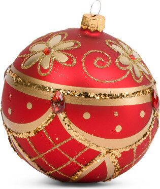 TJMAXX Handcrafted In Poland Embellished Glass Ornament