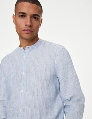 m&s white linen top
