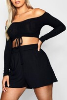 Thumbnail for your product : boohoo Plus High Waist Shorts