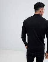 Thumbnail for your product : ASOS DESIGN muscle fit turtleneck sweater in black