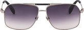 Thumbnail for your product : Alexander McQueen Matte Silver 4221/S Sunglasses