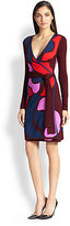 Thumbnail for your product : Diane von Furstenberg Linda Printed Wool Wrap Dress