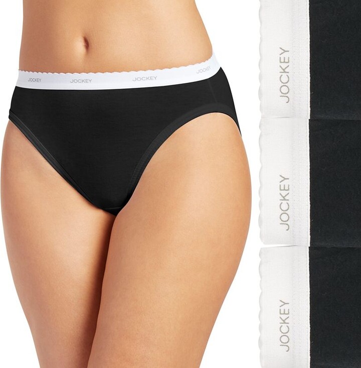 Jockey Women's Organic Cotton Stretch Logo Bikini - 6 Pack S  Almond/light/ivory : Target