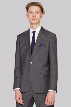 Moss Bros Skinny Fit Grey Twill Suit