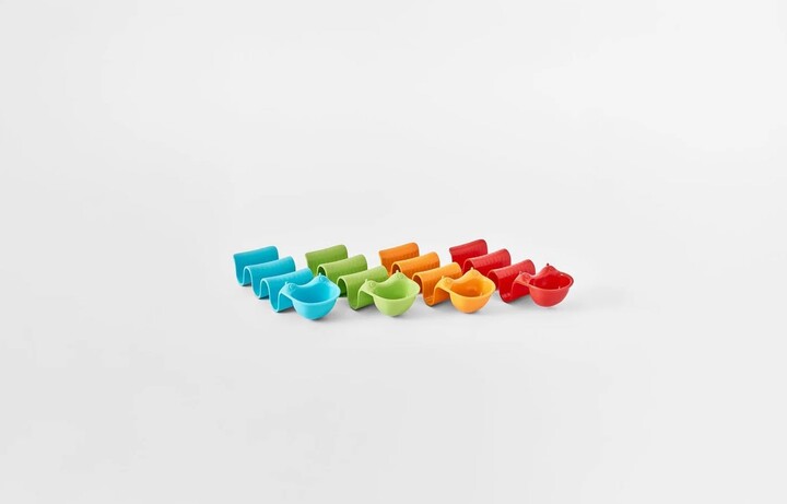 Prepara Tacopillar Taco Holder Set of 4 – Fun 3-Taco Stand with Sauce Reservoir, Whimsical Caterpillar Design, BPA-Free, Dishwasher Safe – Perfect for Kids & Taco Tuesday Nights