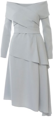 light grey cocktail dress